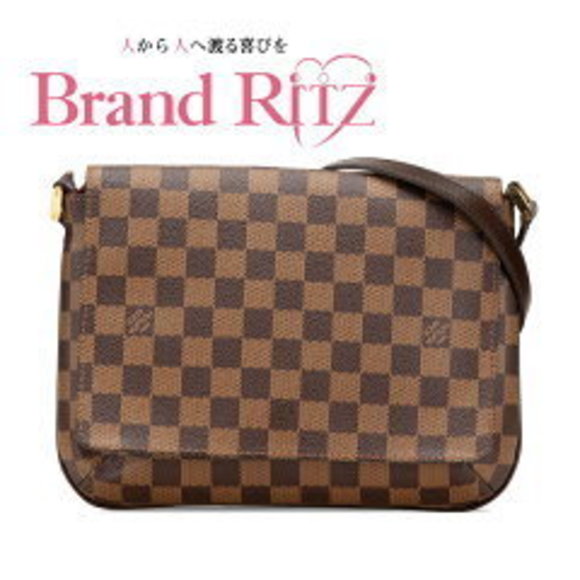 Louis Vuitton Damier Musette Tango Long Shoulder Bag Brown Leather - Picture 1 of 4